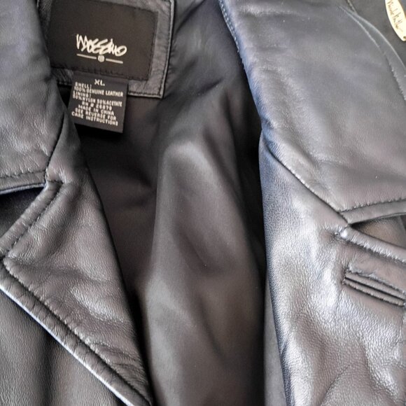 Moschino 100% Genuine Black Leather Jacket – Size Men's XL | Designer Outerwear - Picture 7 of 7